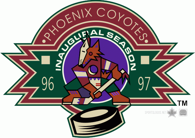 Phoenix Coyotes 1997 Anniversary Logo t shirts DIY iron ons v3
